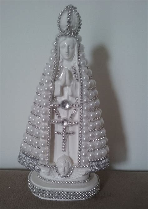 Imagem Nossa Senhora Aparecida P Rolas E Strass Cm