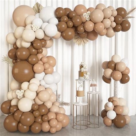 Pcs Brown Balloons Garland Arch Kit Diy Coffee Brown Blush Nude Balloons For