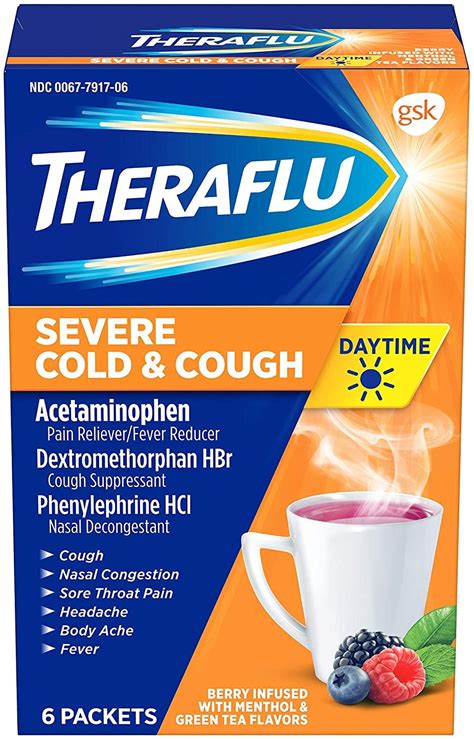 Buy Theraflu Daytime Severe Cold And Packets Berry Infused with Menthol ...