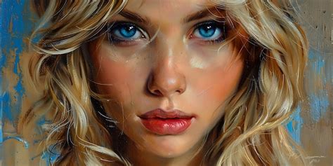 Portrait Of Beautiful Blonde Woman Premium AI Generated Image