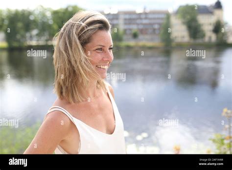 Mature Blonde Woman Smiling Hi Res Stock Photography And Images Alamy