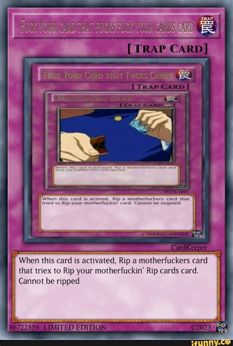 CHADS TRAP CARD When This Card Is Actived Rip A Motherfuckers Card