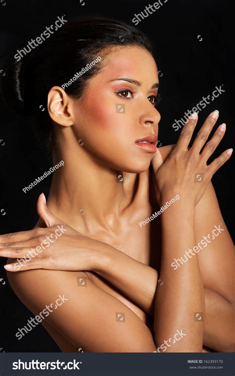 Attractive Naked Woman Hands Crossed On Stock Photo Edit Now 162393170