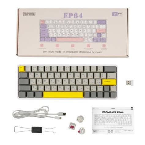 Клавіатура Epomaker EP64 Mulan Switch Hot Swap RGB White EP64 W M купити в інтернет магазині