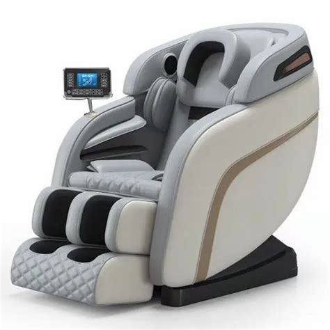 Brown Leather Zero Gravity Deluxe Massage Chair For Personal Portable