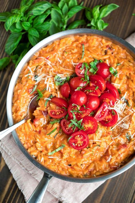 Creamy Tomato Orzo Peas And Crayons