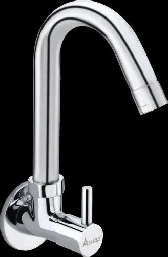 Acetap Silver Chrome Plated Brass Sink Cock Tap For Bathroom Fittings