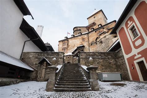 Courtyard of Orava Castle, Slovakia Stock Image - Image of historical ...