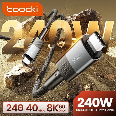 Toocki 240W USB C к USB Type C кабель USB4.0 8K @ 60Hz PD3.1 Быстрая ...