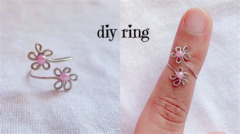 Diy Ring How To Make Simple Wire Flower Ring Wire Wrapped Adjustable