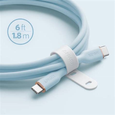 Anker Powerline Iii Flow Usb C To Usb C W M Blue Alpha Store Kuwait