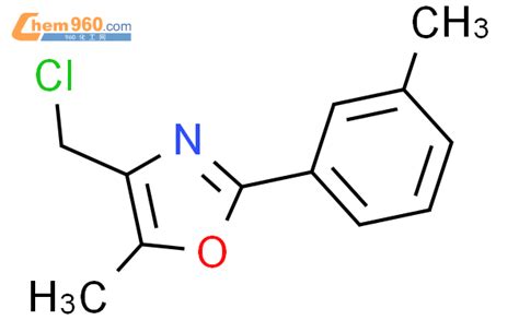 521266 92 24 氯甲基 5 甲基 2 3 甲基苯基恶唑化学式、结构式、分子式、mol 960化工网