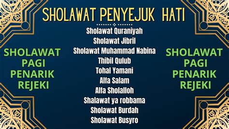 Sholawat Pagi Penarik Rejeki Dan Penyejuk Hati Sholawat Quraniyah YouTube