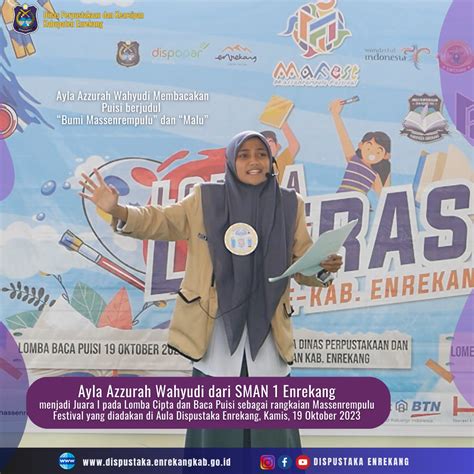 Para Juara Lomba Cipta Dan Baca Puisi MAFEST 2023 Literasi Enrekang