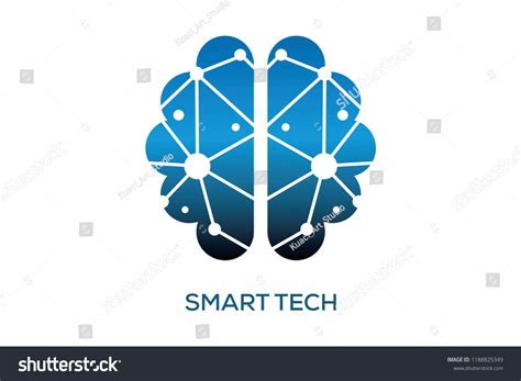 smart tech logo design stock vector royalty