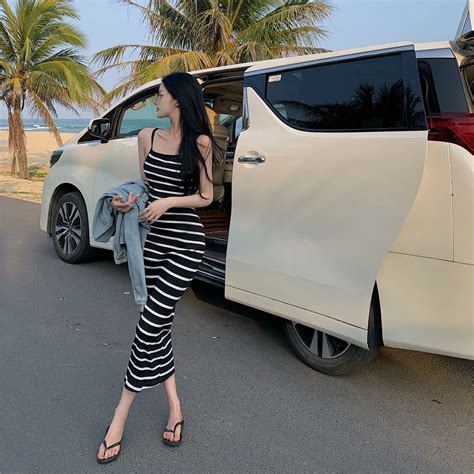 Ready Stock Women Korean Sleeveless Suspender Skirt Sweet Hot Girl Dress Sexy Wrapped Hip