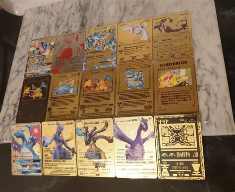 Metal Pokemon Cards Gold Steel Custom Pokemon Cards | Etsy