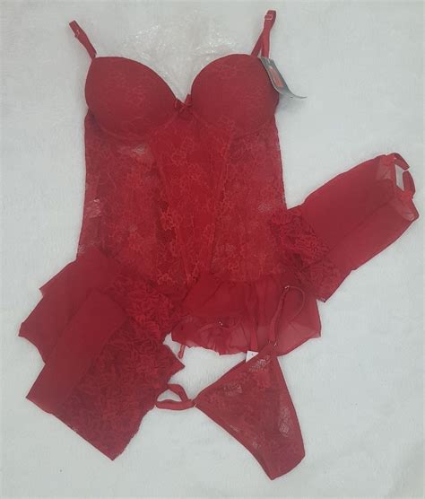 Espartilho Vermelho Lingerie Feminina D Amor Nunca Usado Enjoei