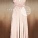 TDY Nude Pink Maxi Short Bridesmaid Dress Convertible Dress Infinity Dress Multiway Wedding