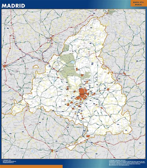 map of de Community Madrid | Wall maps