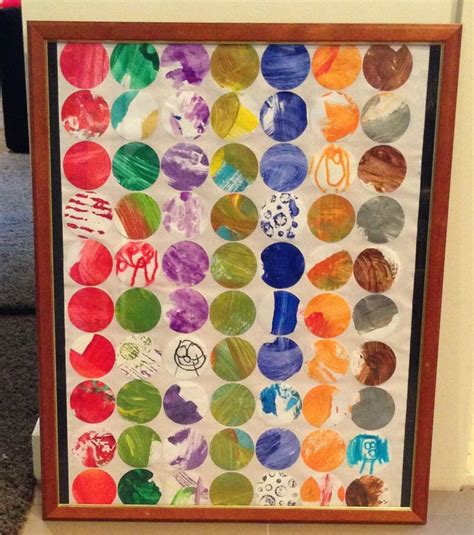 Used Old Kindy Paintings To Make This Collage Painting Creative