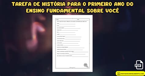 Atividades De Historia Para O Primeiro Ano Do Ensino Fundamental