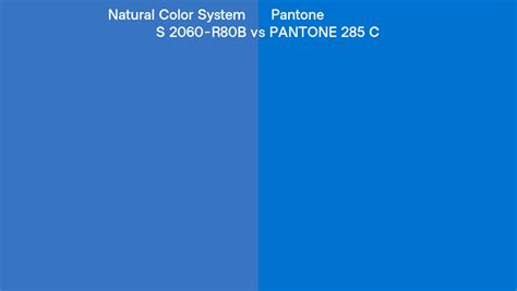 Natural Color System S R B Vs Pantone C Side By Side Comparison