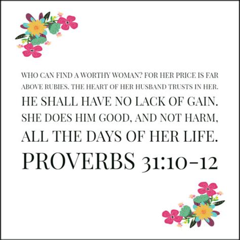 Prov 31 10 12 Worthy Woman Encouraging Bible Verses