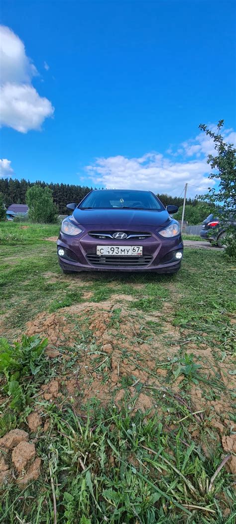 Установка птф от весты — Hyundai Solaris (1G), 1,4 л, 2013 года ...