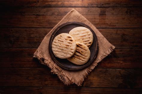Vista Superior De Um Grupo De Arepas Tradicionais Da Am Rica Latina Arepas S O Uma Comida T Pica