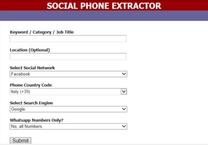 Social Phone Extractor Software Extract Phone No From Soical Web