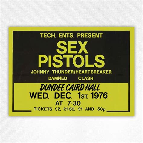 Sex Pistols Dundee Caird Hall Poster With Damned The Clash