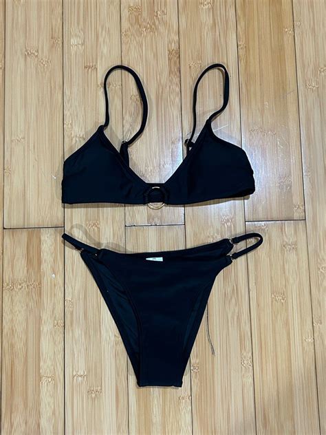 Esseantial Allison Black Bikini Set Women S Fashion Swimwear Bikinis Swimsuits On Carousell