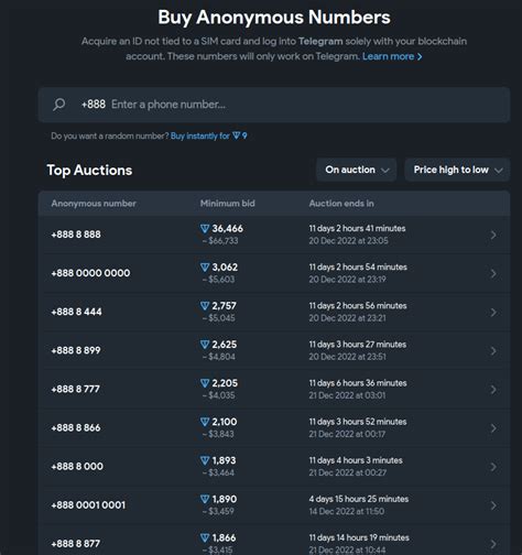 С 13 декабря случайные анонимные номера +888 для регистрации без ...