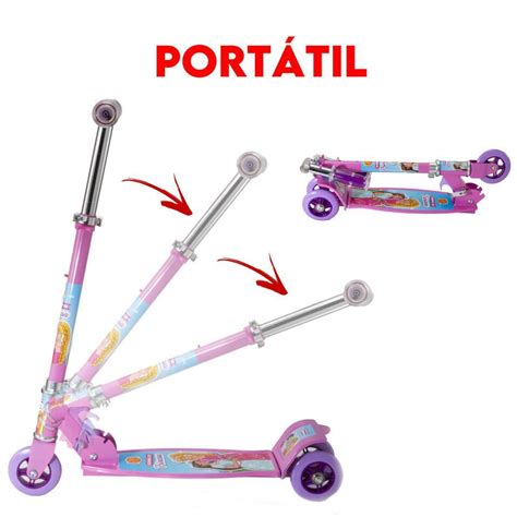 Patinete Infantil Para 8 Anos - Patinete Infantil De Ferro 50 Kg 7 8 9 10 Anos Dobrável Rosa - Carrefour
