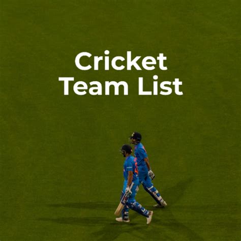 Free Cricket Team List Template To Edit Online
