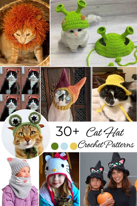 crochet patterns for hats for cats