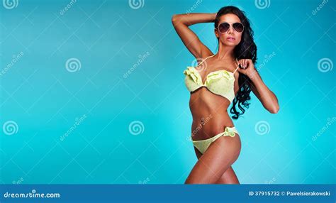 Brunette Woman Posing Stock Photo Image Of Sensual