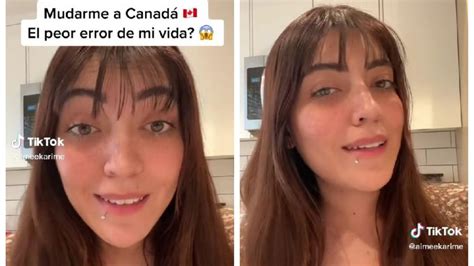 Mujer latina que se mudó a Canadá mostró su arrepentimiento en TikTok No sé qué hacer