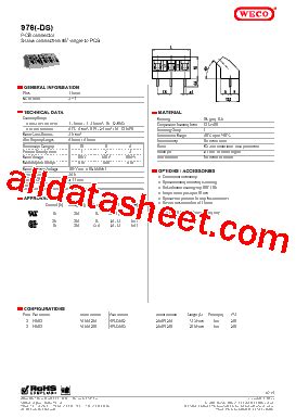 976/02 Datasheet(PDF) - WECO ELECTRICAL CONNECTORS INC.