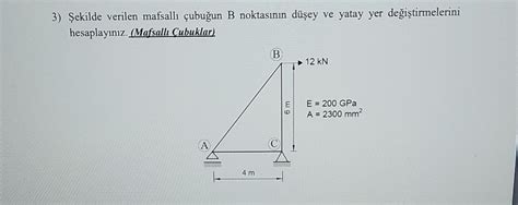 Solved Ekilde Verilen Mafsall Ubu Un B Noktas N N Chegg