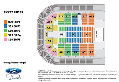 Seating Charts Ford Idaho Center