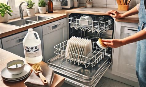 how to clean dishwasher filter with vinegar