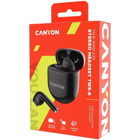 Canyon TWS-6 Bluetooth Headset Black CNS-TWS6B – FirstShop