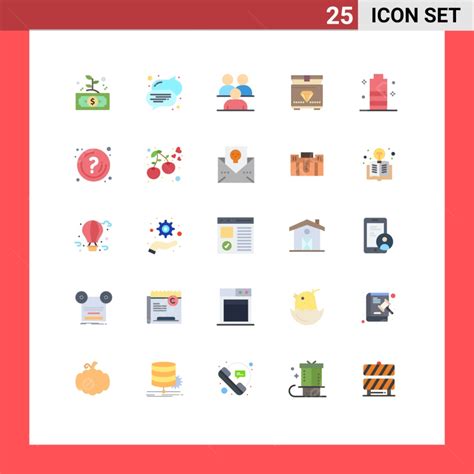 gambar kelompok simbol ikon universal   warna datar modern