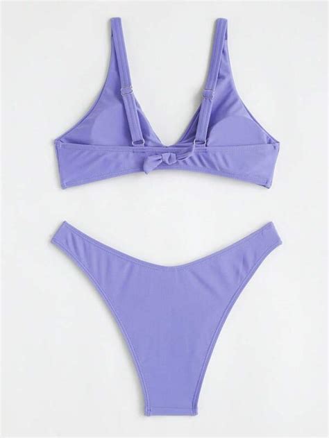 Tween Girl Twist Front Bikini Swimsuit SHEIN UK