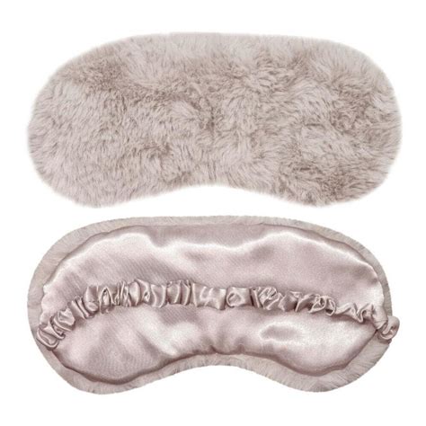 2x J Elliot Home Layla Faux Fur Eye Mask Sleeping Face Cover 20x10cm Nude BIG W
