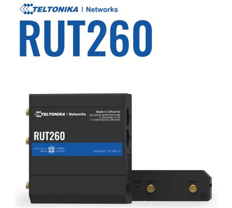 Teltonika RUT260 LTE Cat 6 Industrial Cellular Internet Router With W