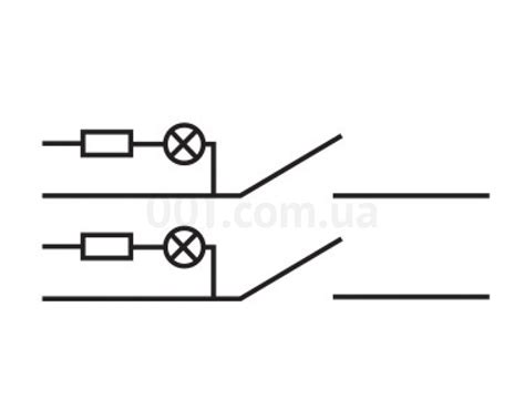 Переключатель KCD2-2101N GR/B черный с 2 зелеными клавишами с ...