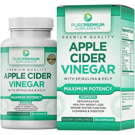 Apple Cider Vinegar Capsules by PurePremium Supplements - Maximum ...